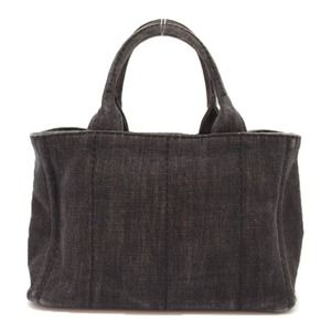 Prada Kanapa Bag Black 2Way Tote Denim